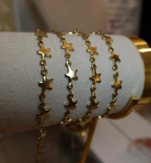 18K PVD Star Chain