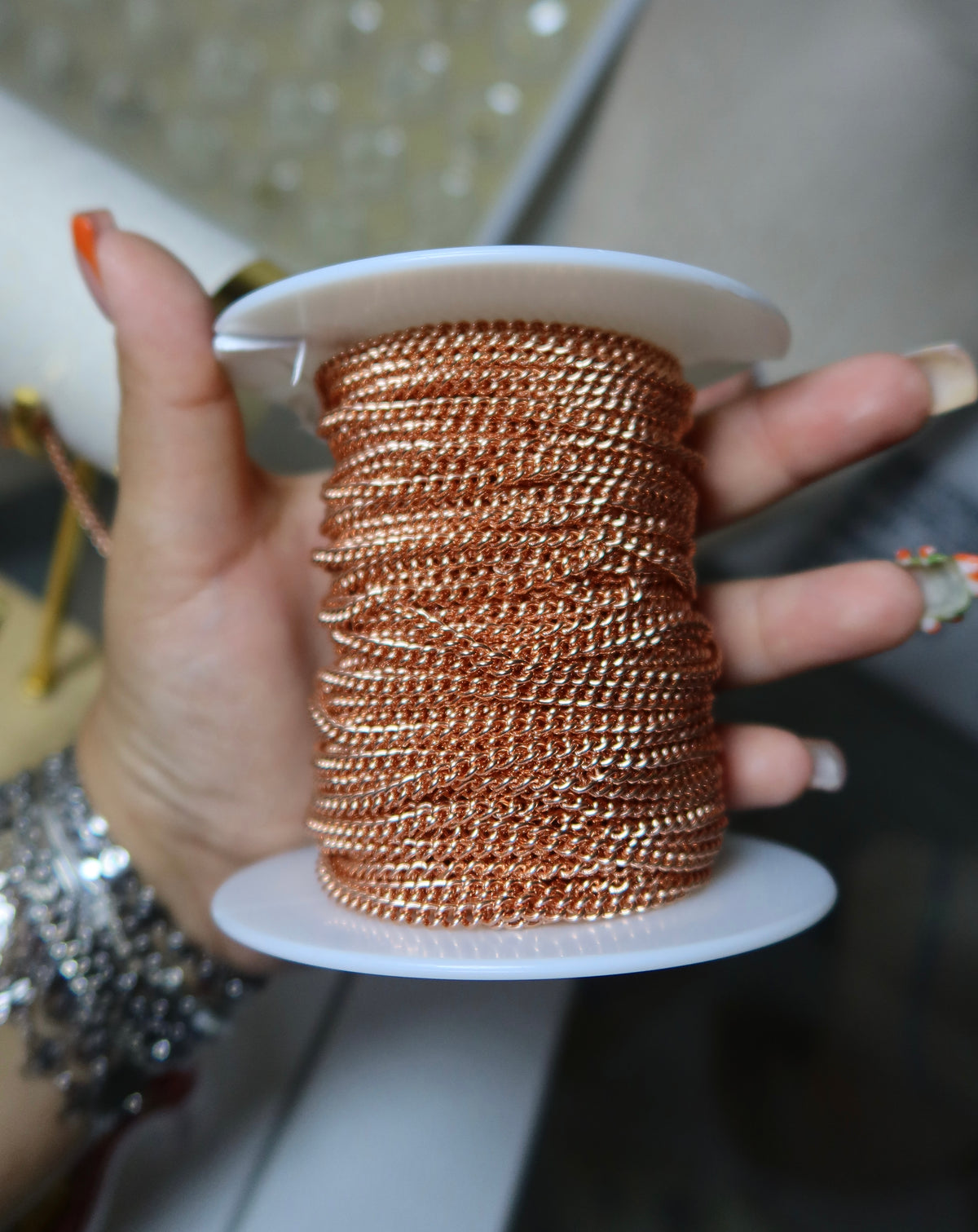 3mm Copper Cuban Chain