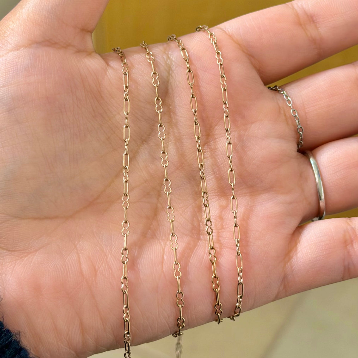 18k PVD Rosegold Paperclip & Infinity Chain