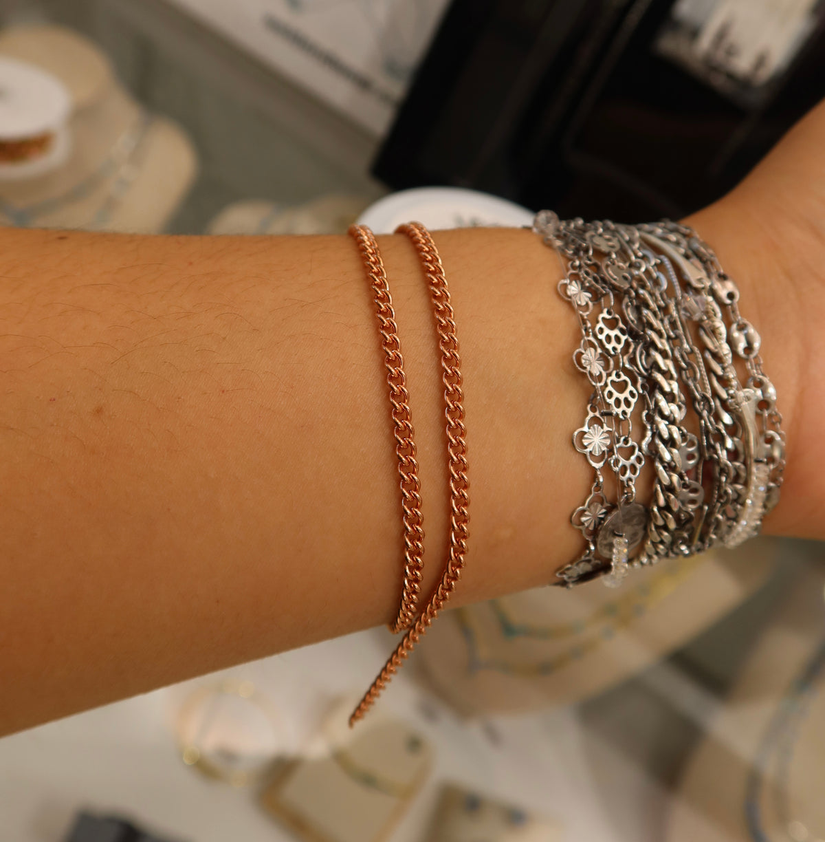 3mm Copper Cuban Chain