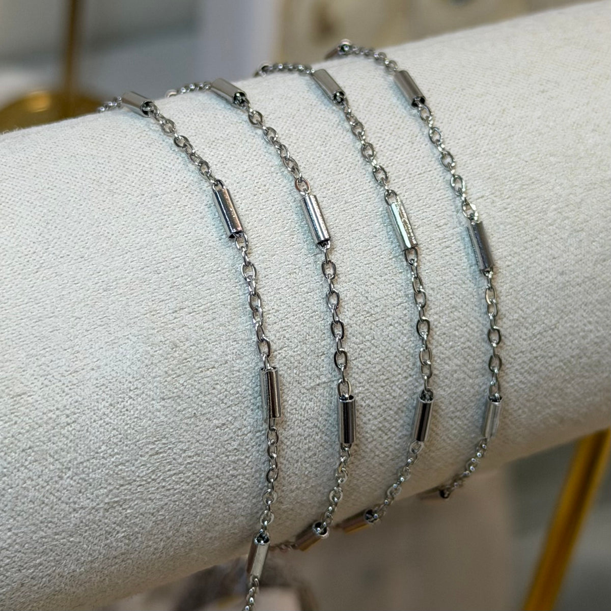 Silver 304 Stainless Steel Tube Chain