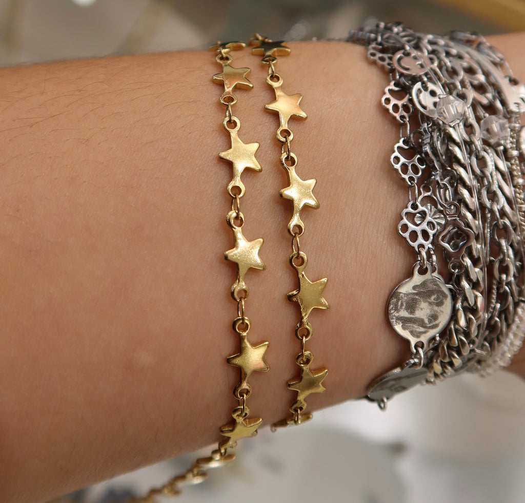 18K PVD Star Chain