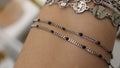 Black Enamel PVD Stainless Steel Curb Chain in Silver