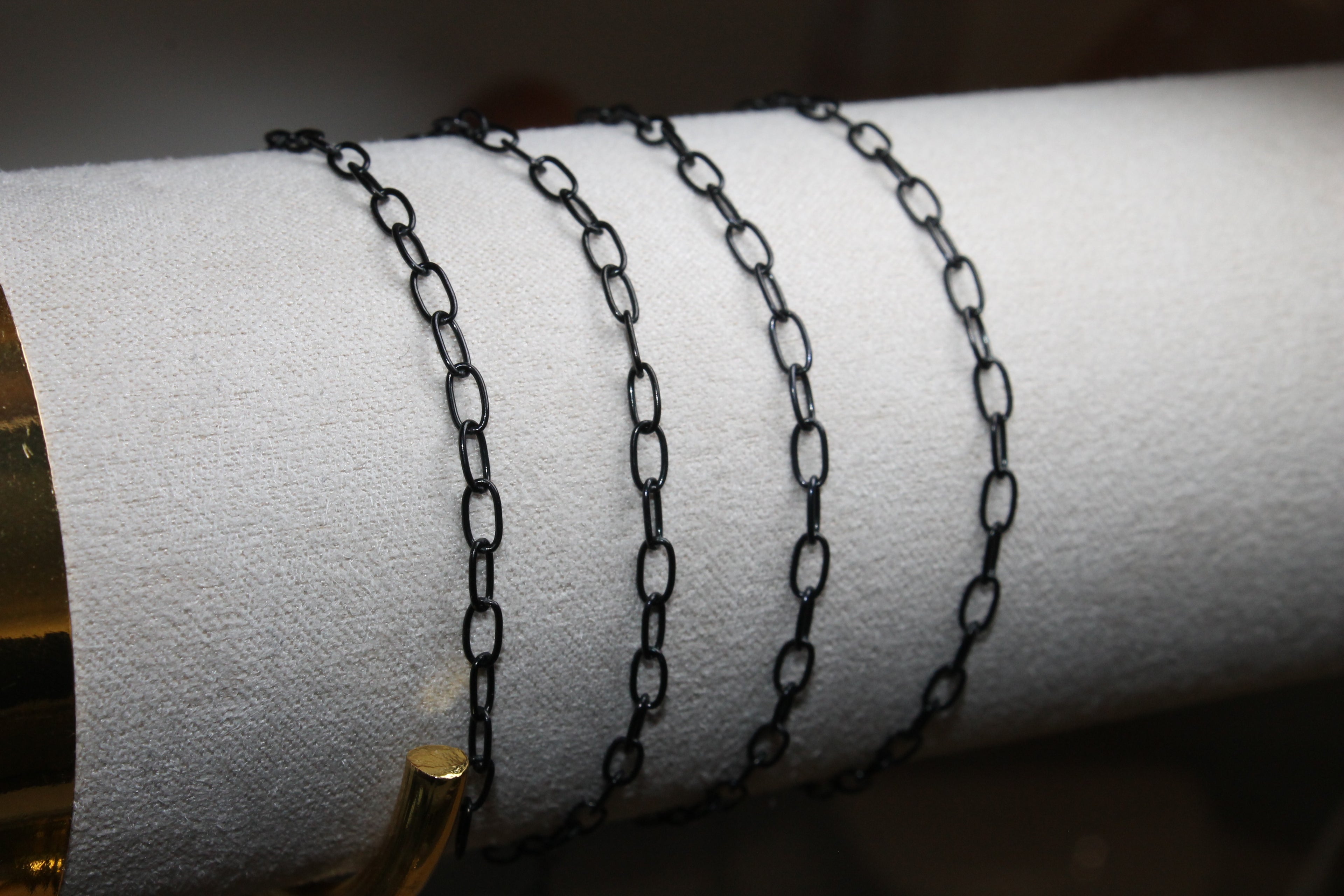 Black Paperclip PVD Stainless Steel Chain