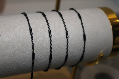 Black PVD Stainless Steel Tube Chain