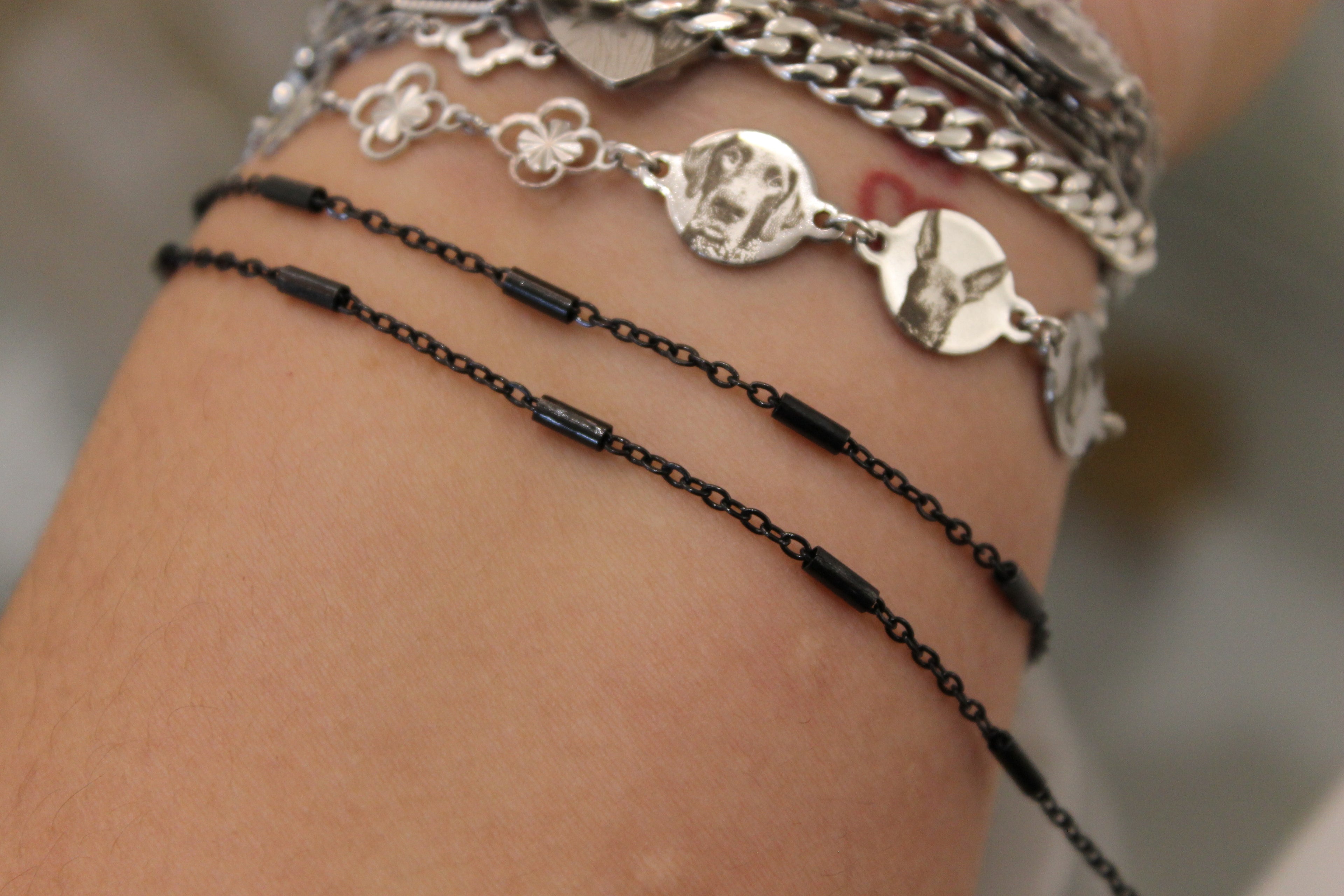 Black PVD Stainless Steel Tube Chain