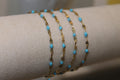 Blue Enamel PVD Stainless Steel Chain in Gold