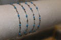 Blue Enamel PVD Stainless Steel Chain in Silver