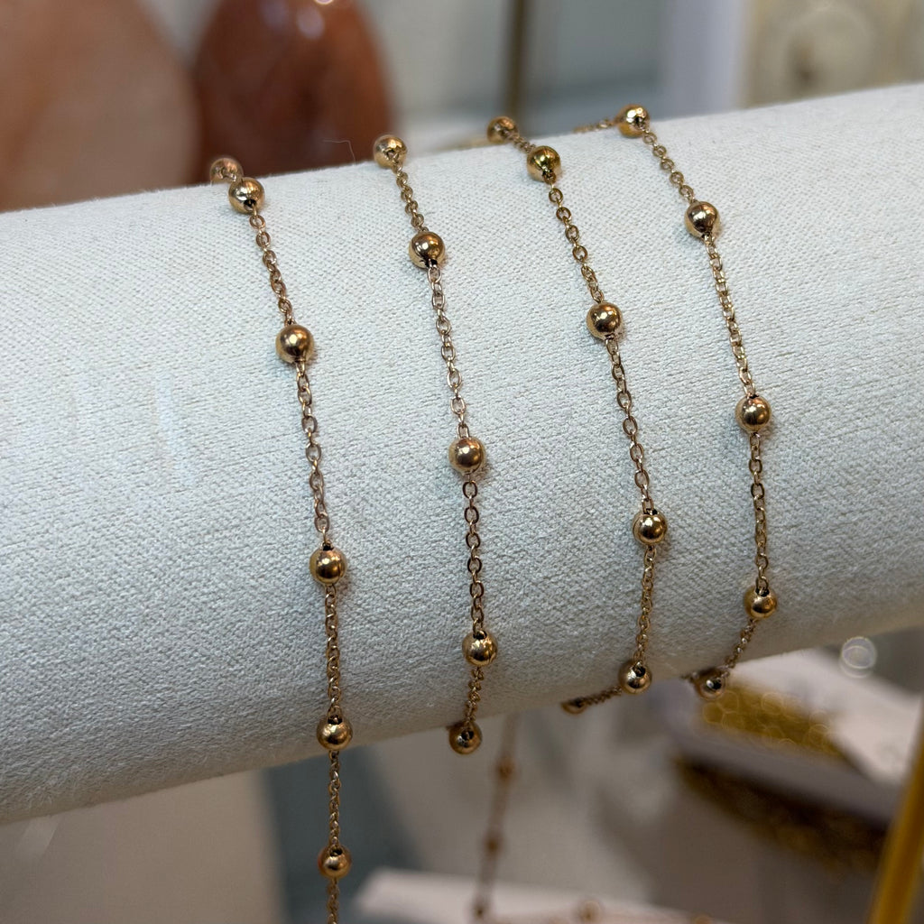 Rosegold 18k PVD LARGE Satellite Chain