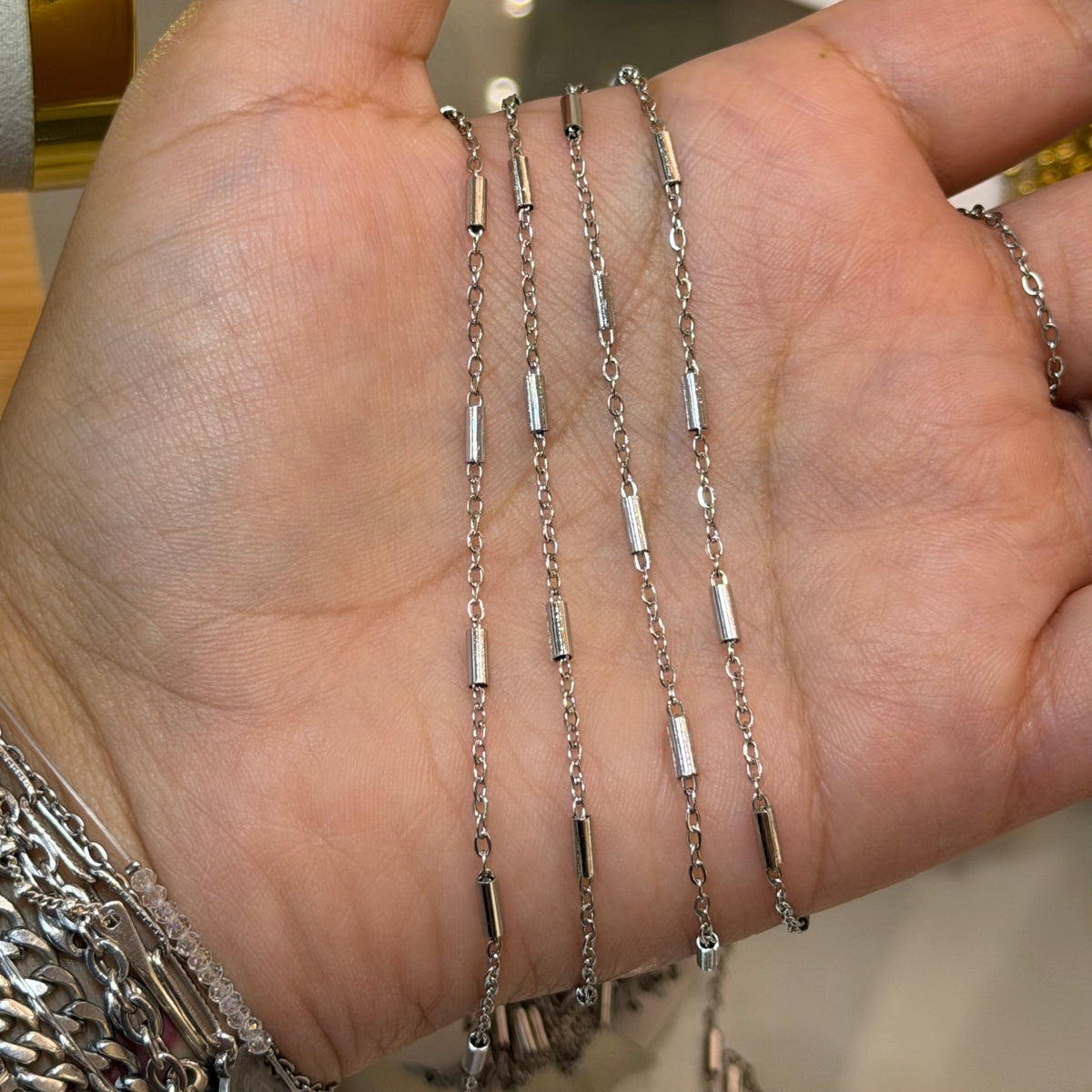 Silver 304 Stainless Steel Tube Chain