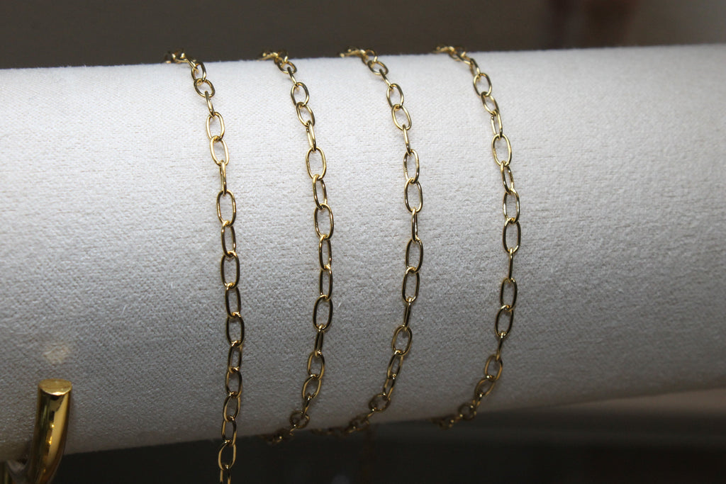 Gold PVD Stainless Steel Paperclip Chain