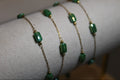 Green Gem PVD Stainless Steel Luxe Chain in Gold
