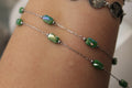 Green Gem PVD Stainless Steel Luxe Chain in Silver