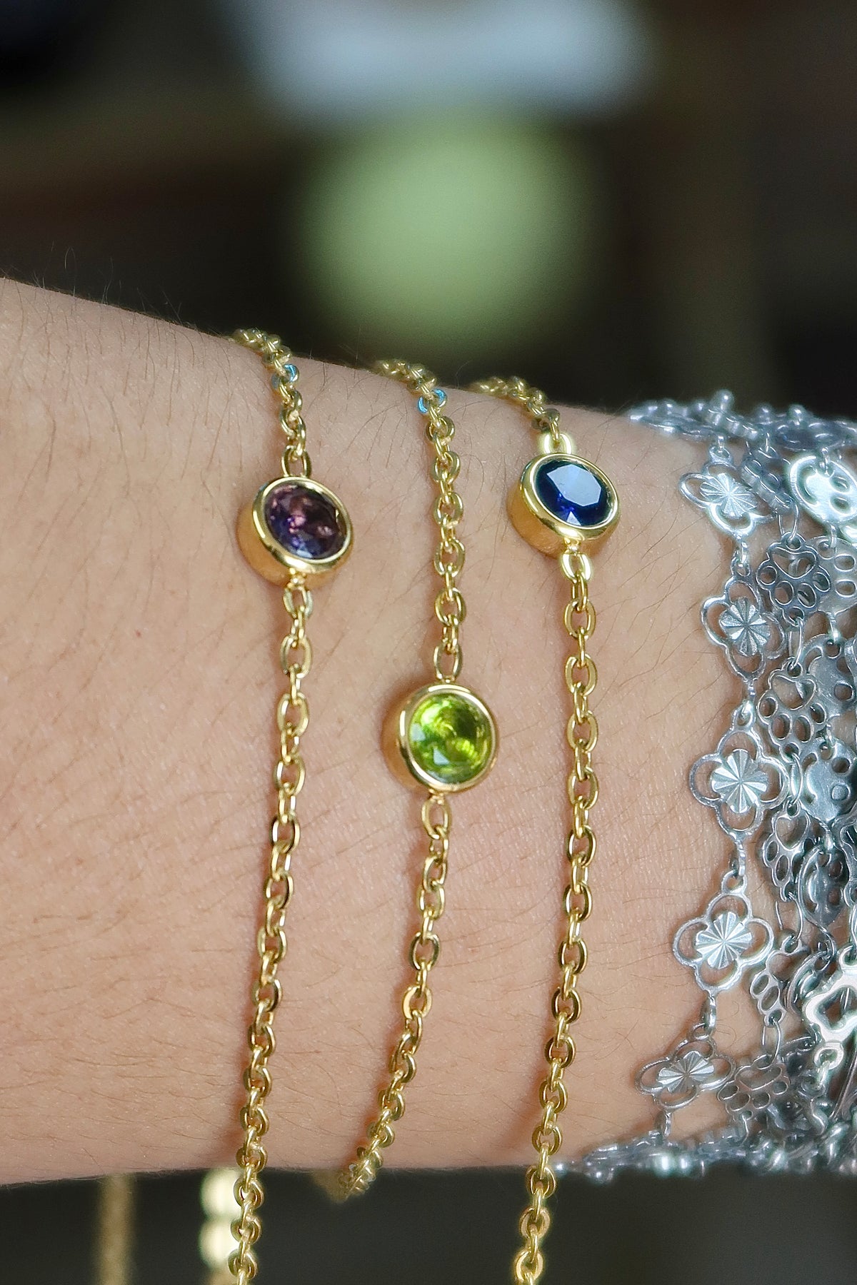 XL Multi Color CZ Cable Chain (18K PVD Gold)