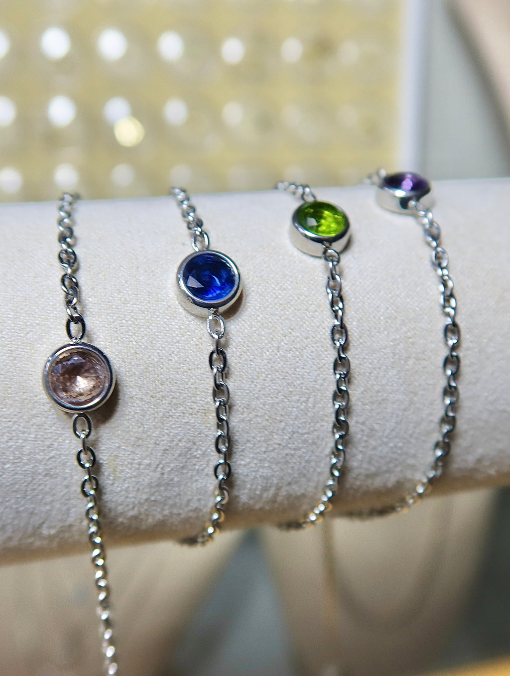 XL Multi Color CZ Cable Chain (304 Silver)