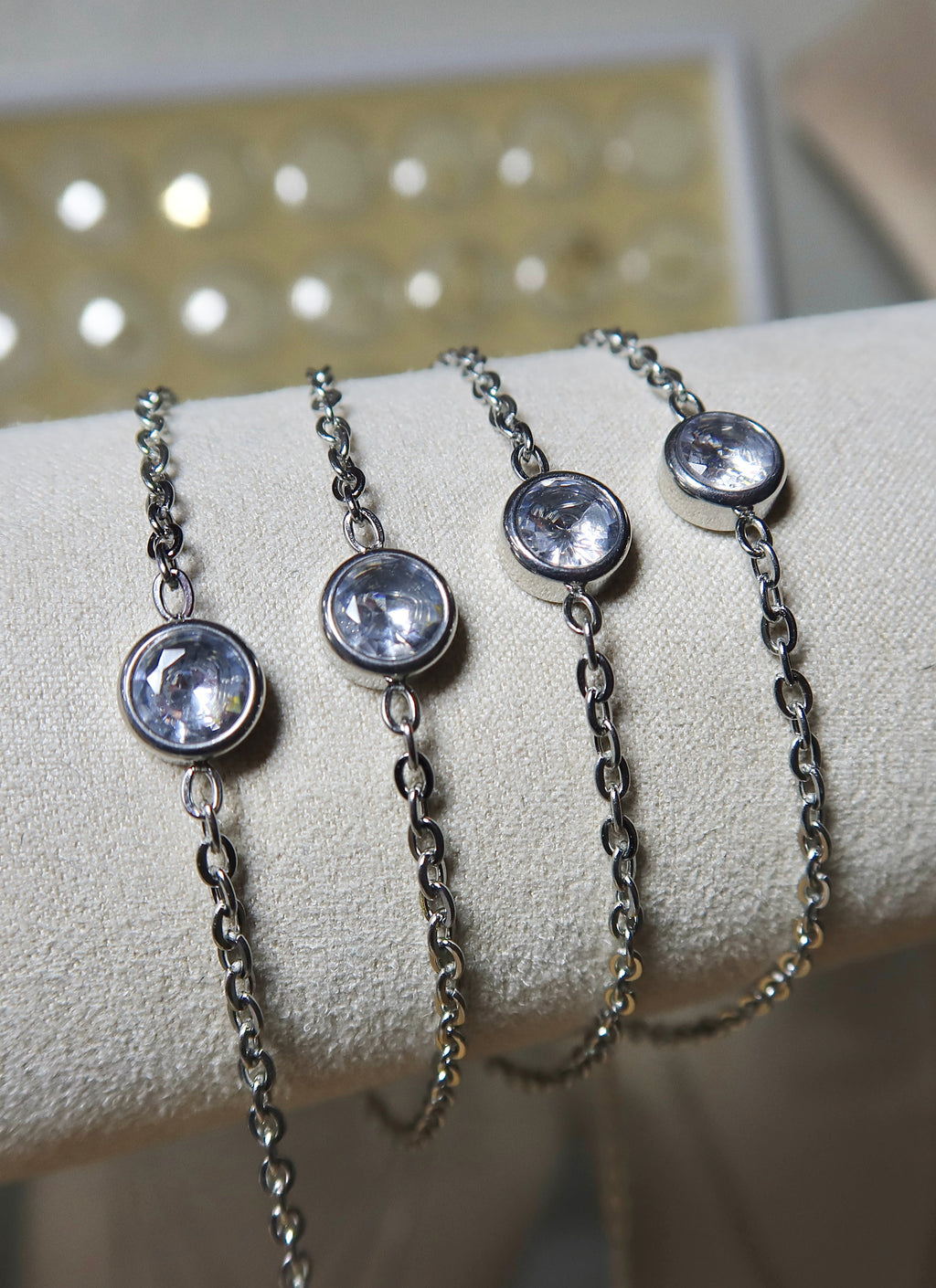 XL Clear CZ Cable Chain (304 Silver)