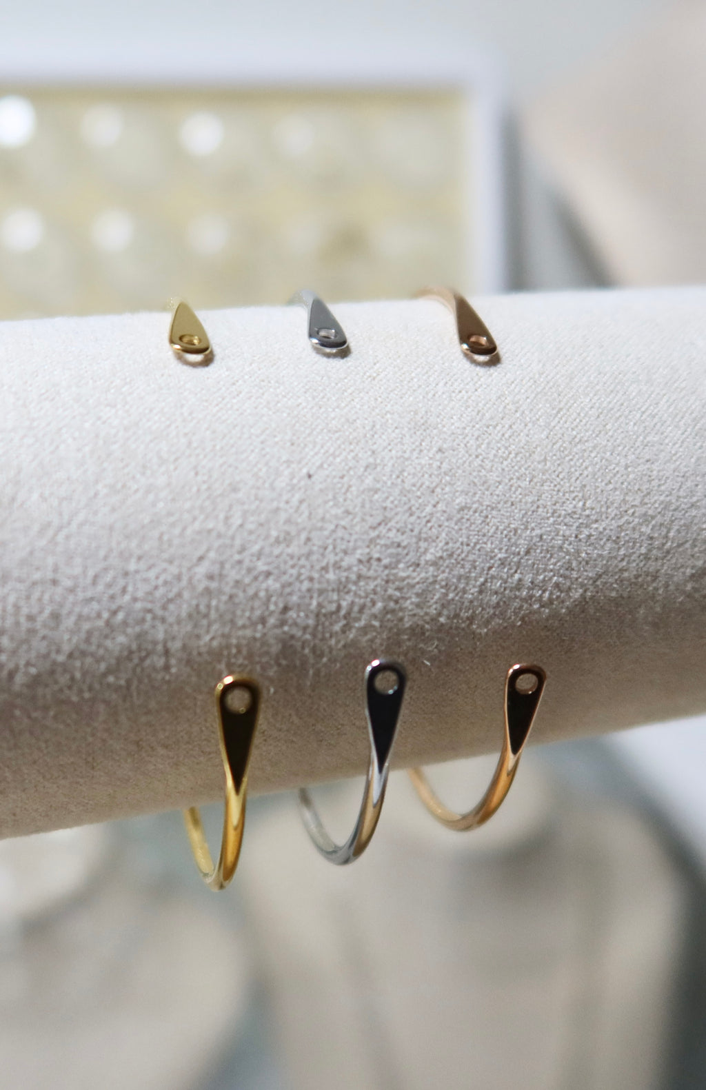 Stainless Steel Permanent Bangle Cuff (18K PVD Rose Gold)