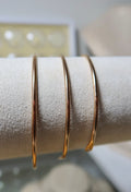 Stainless Steel Permanent Bangle Cuff (18K PVD Rose Gold)