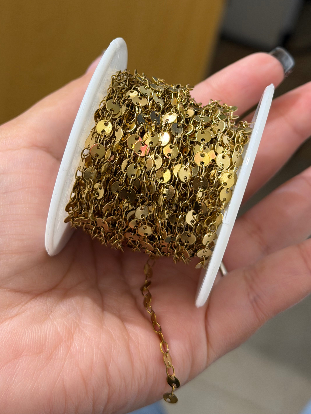 Gold 18k PVD Mini Sequin Chain