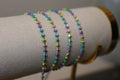 Multicolor Pastel Enamel PVD Stainless Steel Chain in Silver
