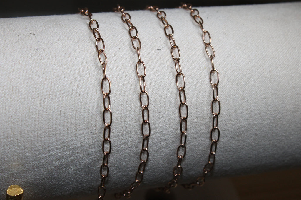 Rosegold PVD Stainless Steel Paperclip Chain