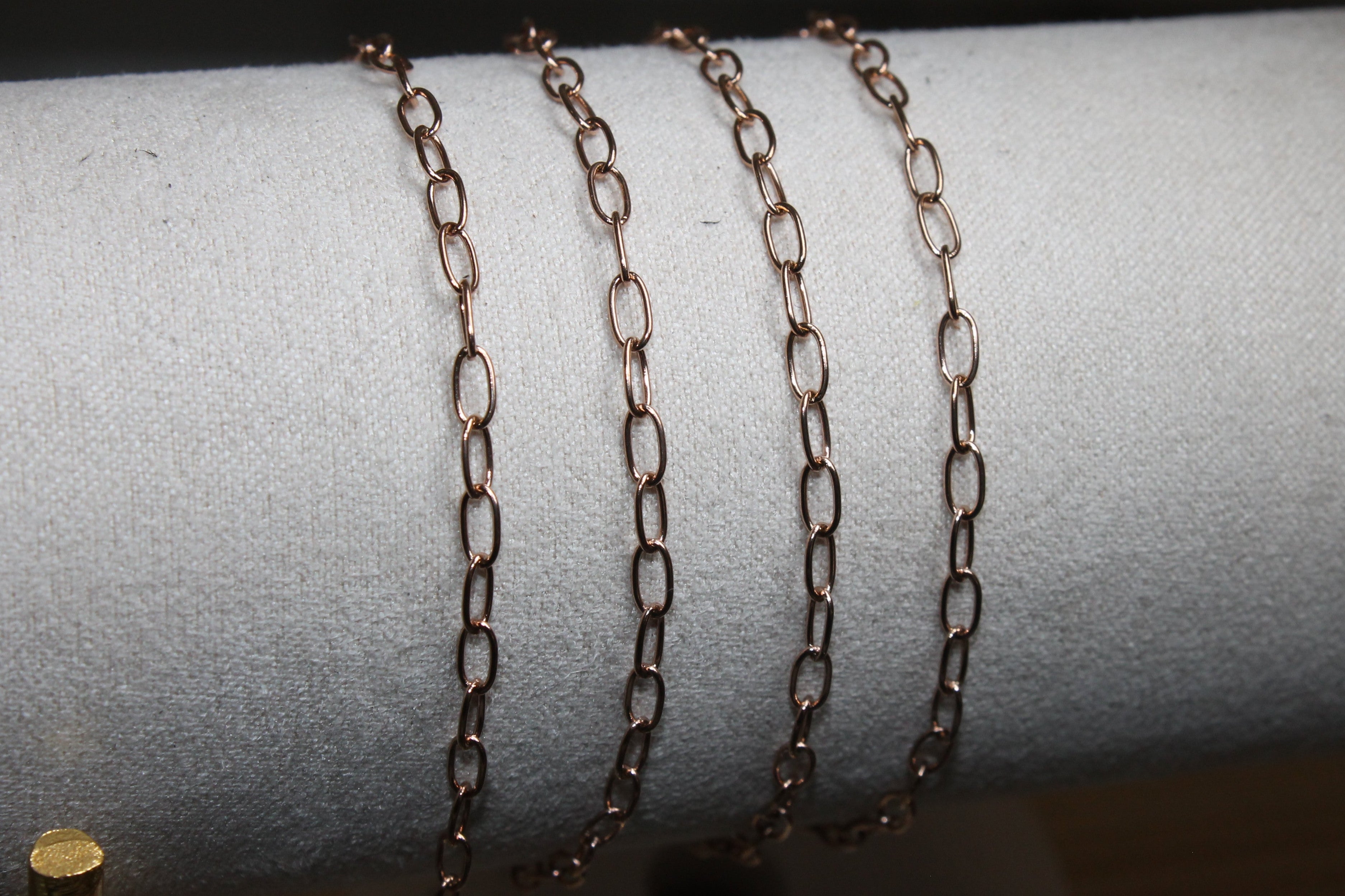 Rosegold PVD Stainless Steel Paperclip Chain