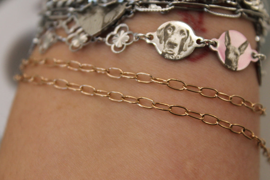 Rosegold PVD Stainless Steel Paperclip Chain