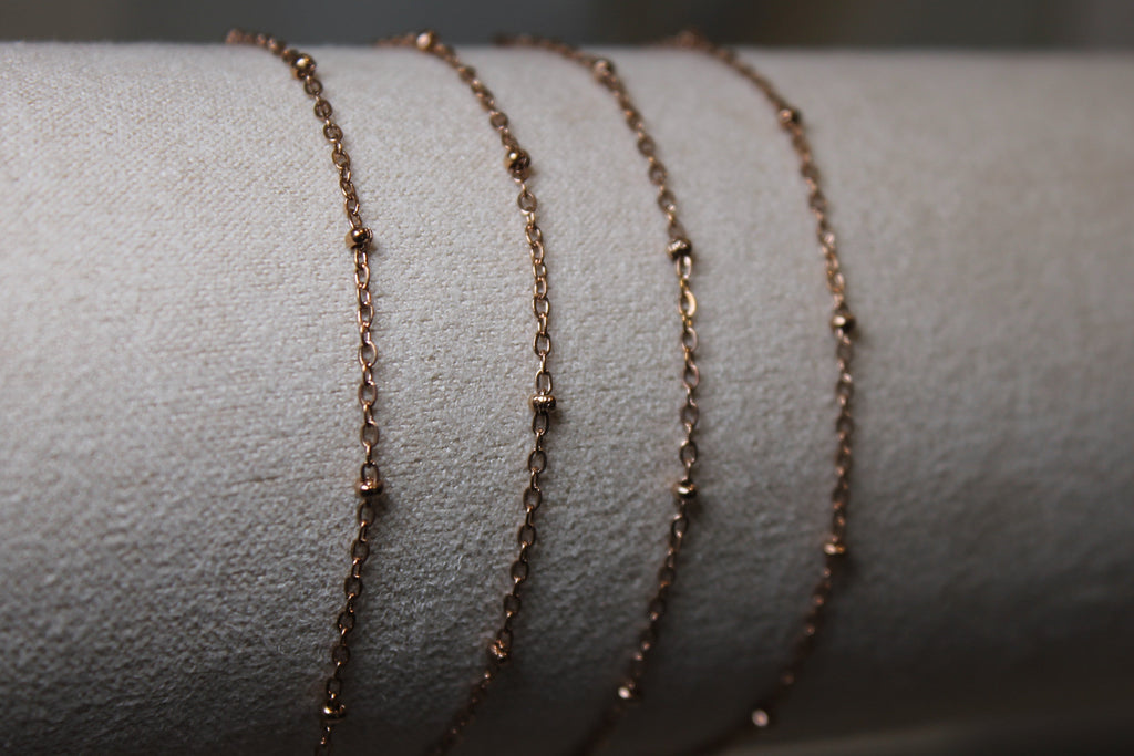 Rosegold PVD Stainless Steel Satellite Chain