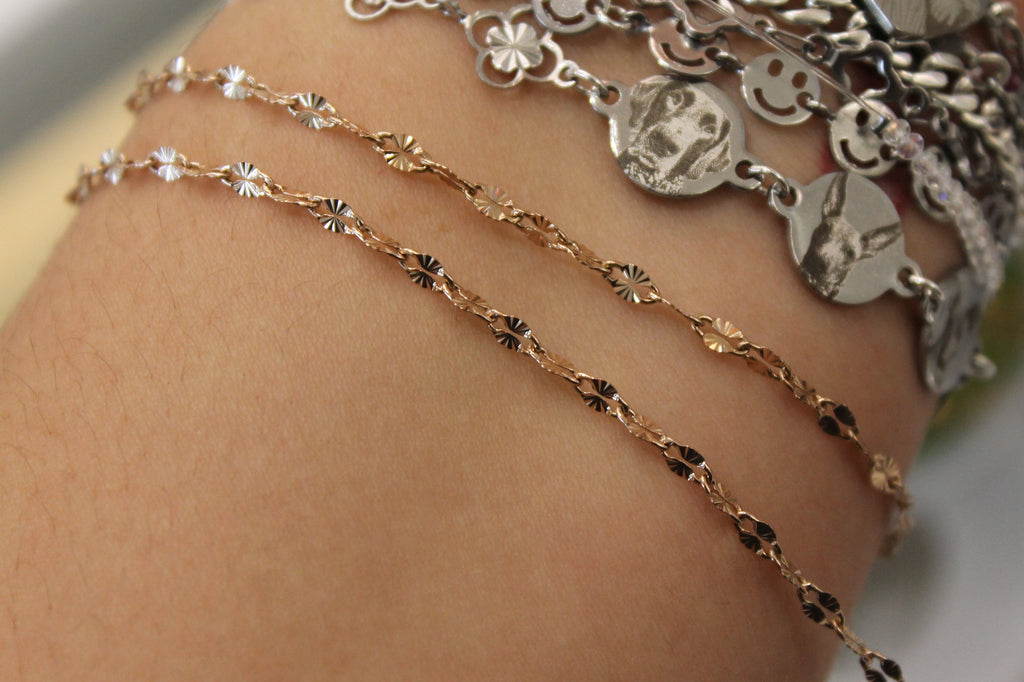 Rosegold PVD Stainless Steel Starburst Chain