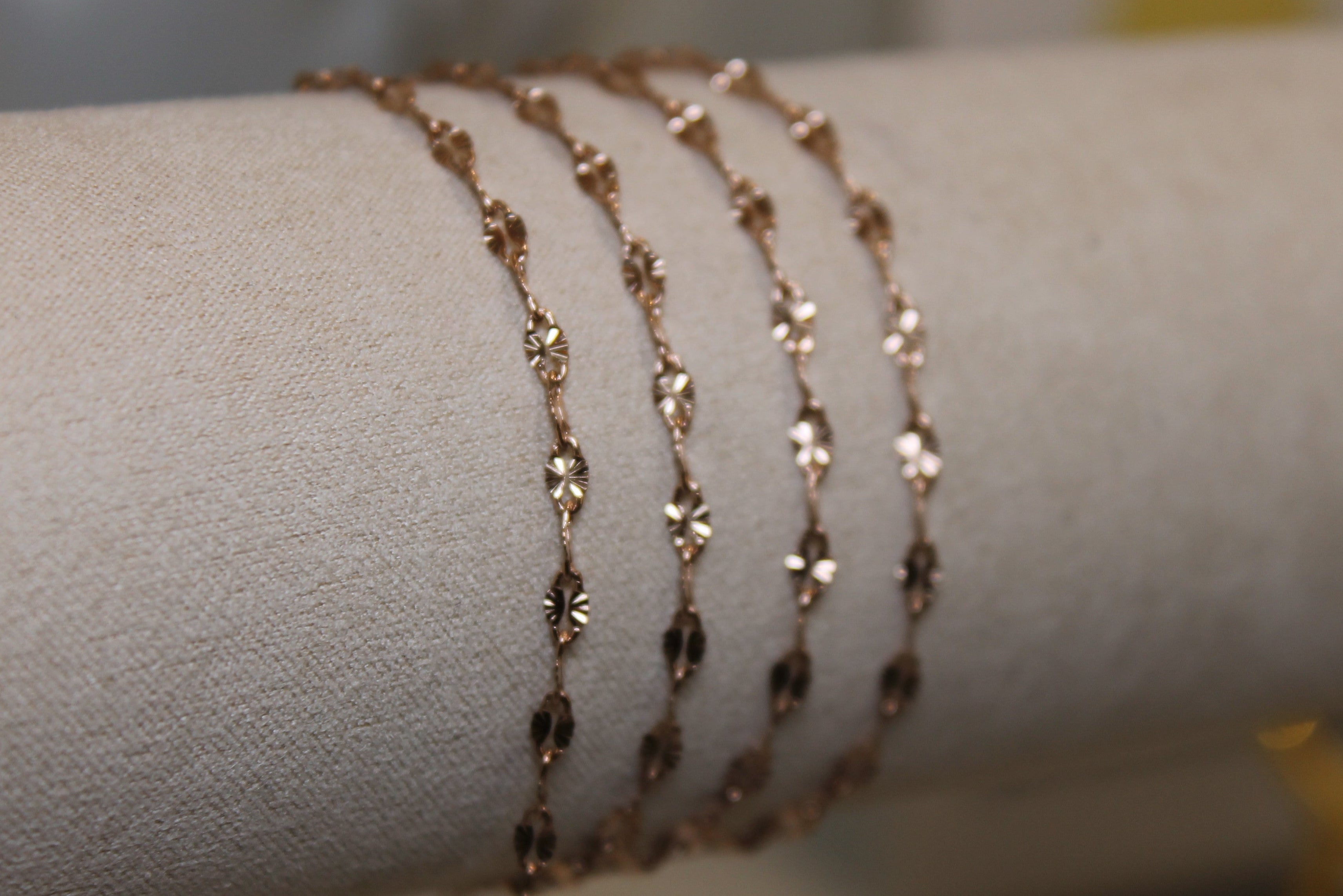 Rosegold PVD Stainless Steel Starburst Chain