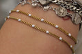 White Enamel Gold PVD Stainless Steel Curb Chain