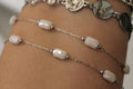 White Gem Chain in Stainless Steel