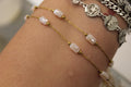 White Gem Gold PVD Stainless Steel Chain
