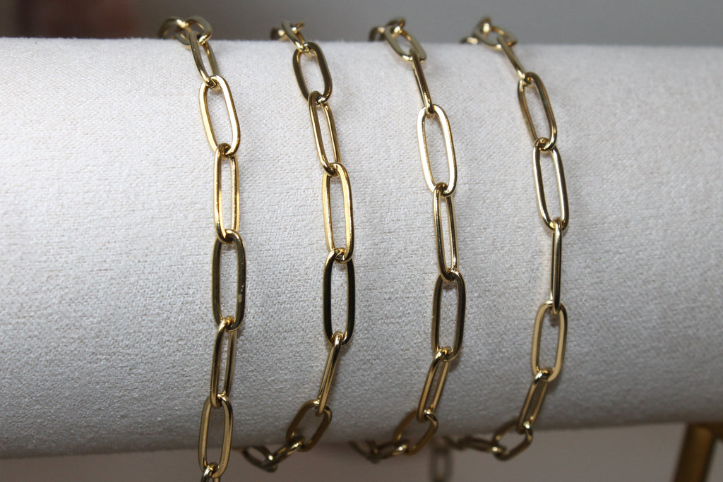 XL Gold PVD Stainless Steel Paperclip Chain