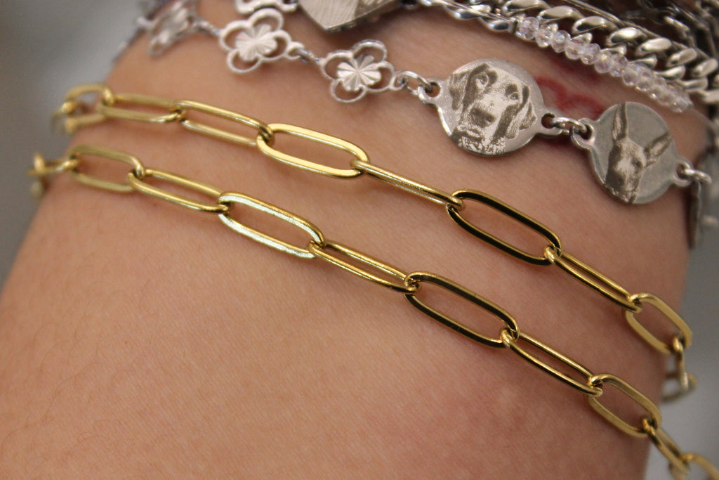 XL Gold PVD Stainless Steel Paperclip Chain