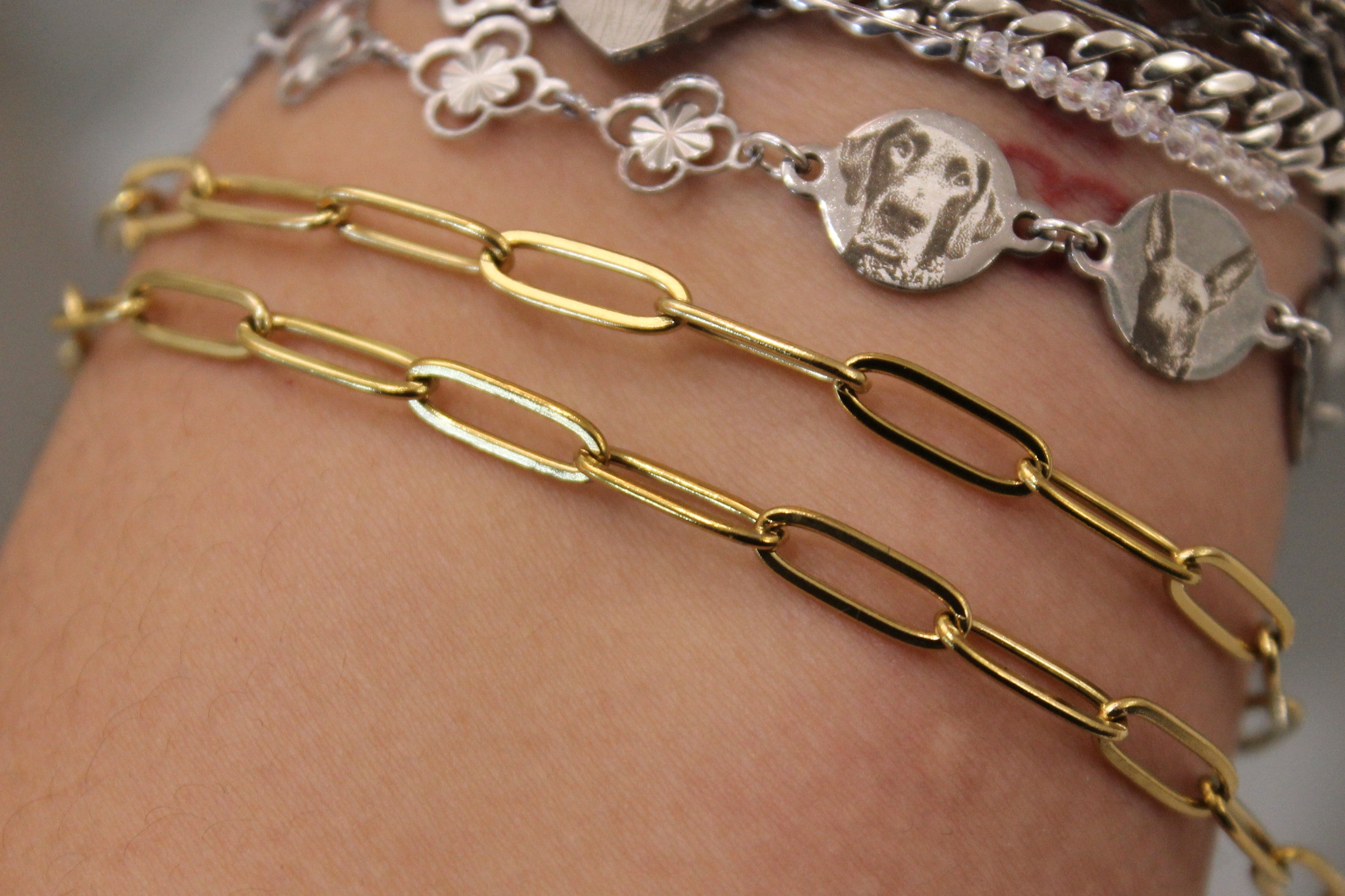 XL Gold PVD Stainless Steel Paperclip Chain
